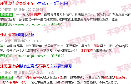 汕头外阴瘙痒会导致不孕吗