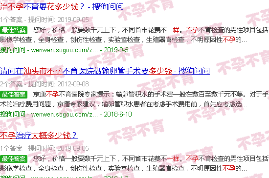 汕头治不孕大概花多少钱