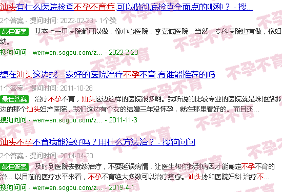 汕头不孕症