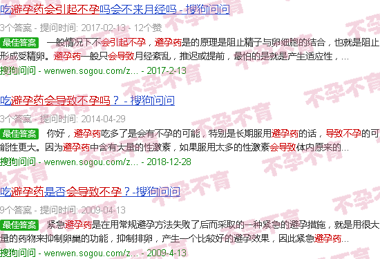 汕头避孕药会导致不孕吗