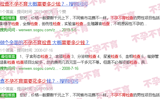 汕头检查不孕不育需要多少钱