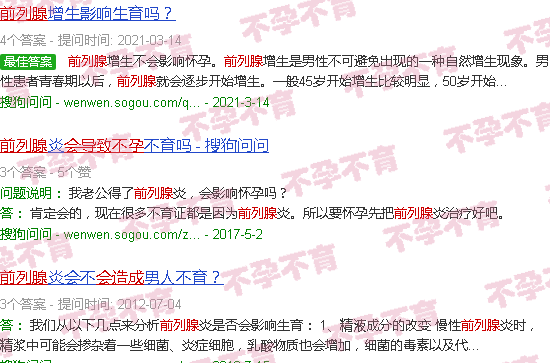 汕头前列腺会导致不孕吗