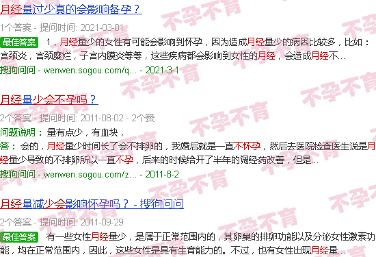 汕头月经少会不孕吗